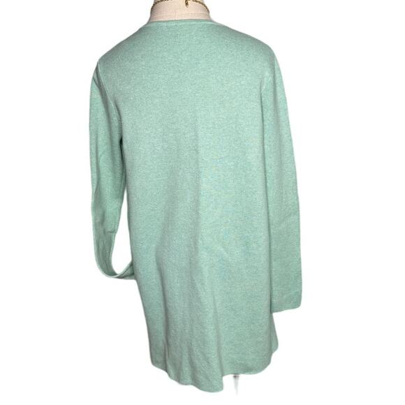 J. Crew 100% cotton heavyweight knit open long cardigan sweater pockets size XS - Picture 3 of 5